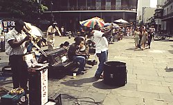 A street scene in New Orleans.