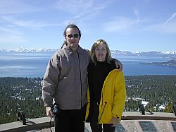 Rouviere and I with Lake Tahoe in the background