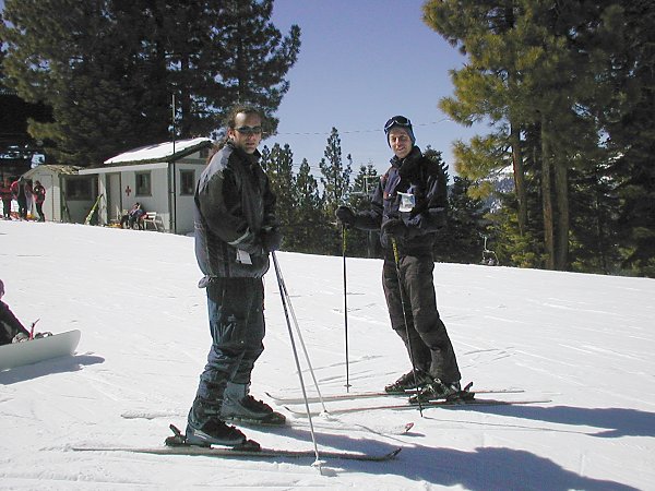 Paul and I preparing to decend from Snowflake lodge